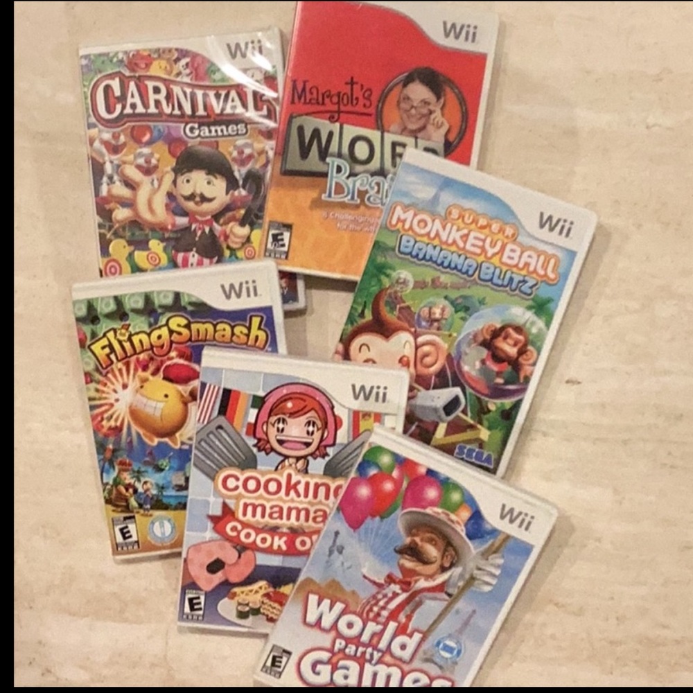 Cooking Mama Cook Off Nintendo Wii Game Fling Smash Monkey Ball Carnival World